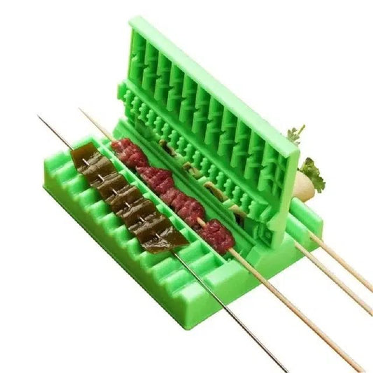 Single row bbq skewer maker