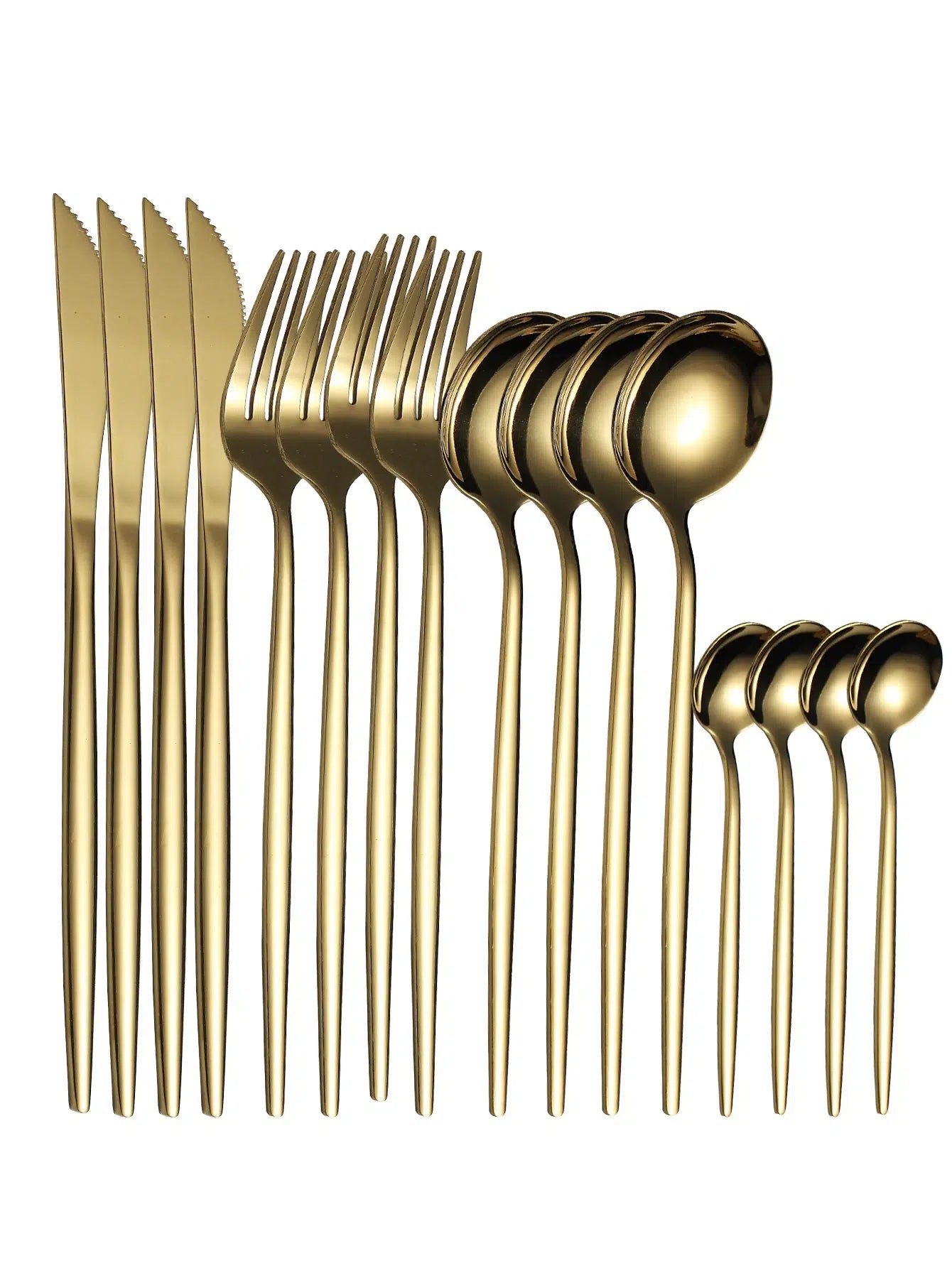 stainless steel gold cutlery set 