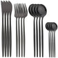 Black cutlery set