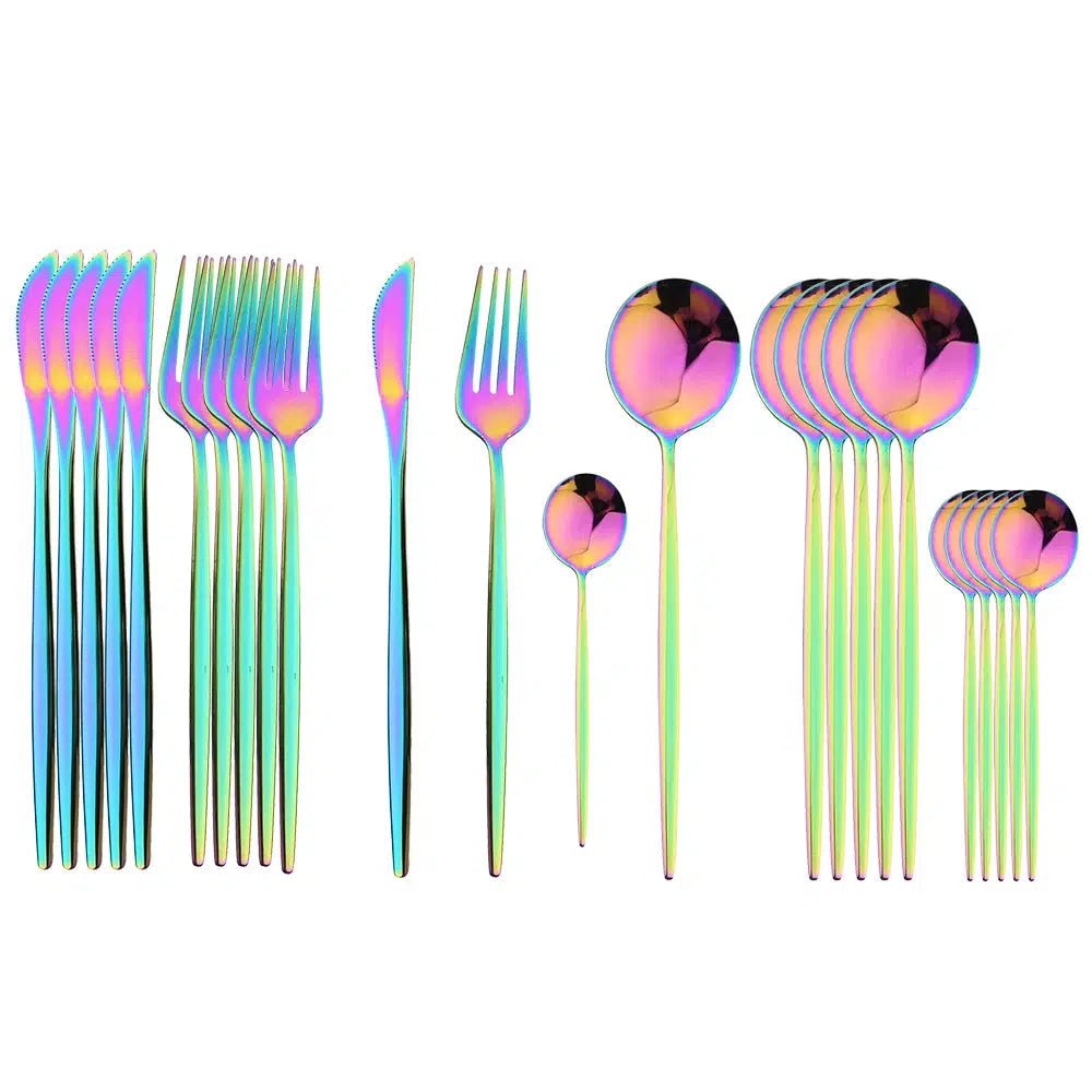 Stainless steel dinnerware cutlery set