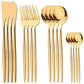 Gold cutlery set