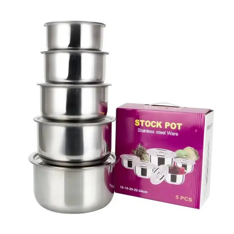 Stainless steel stock pot set